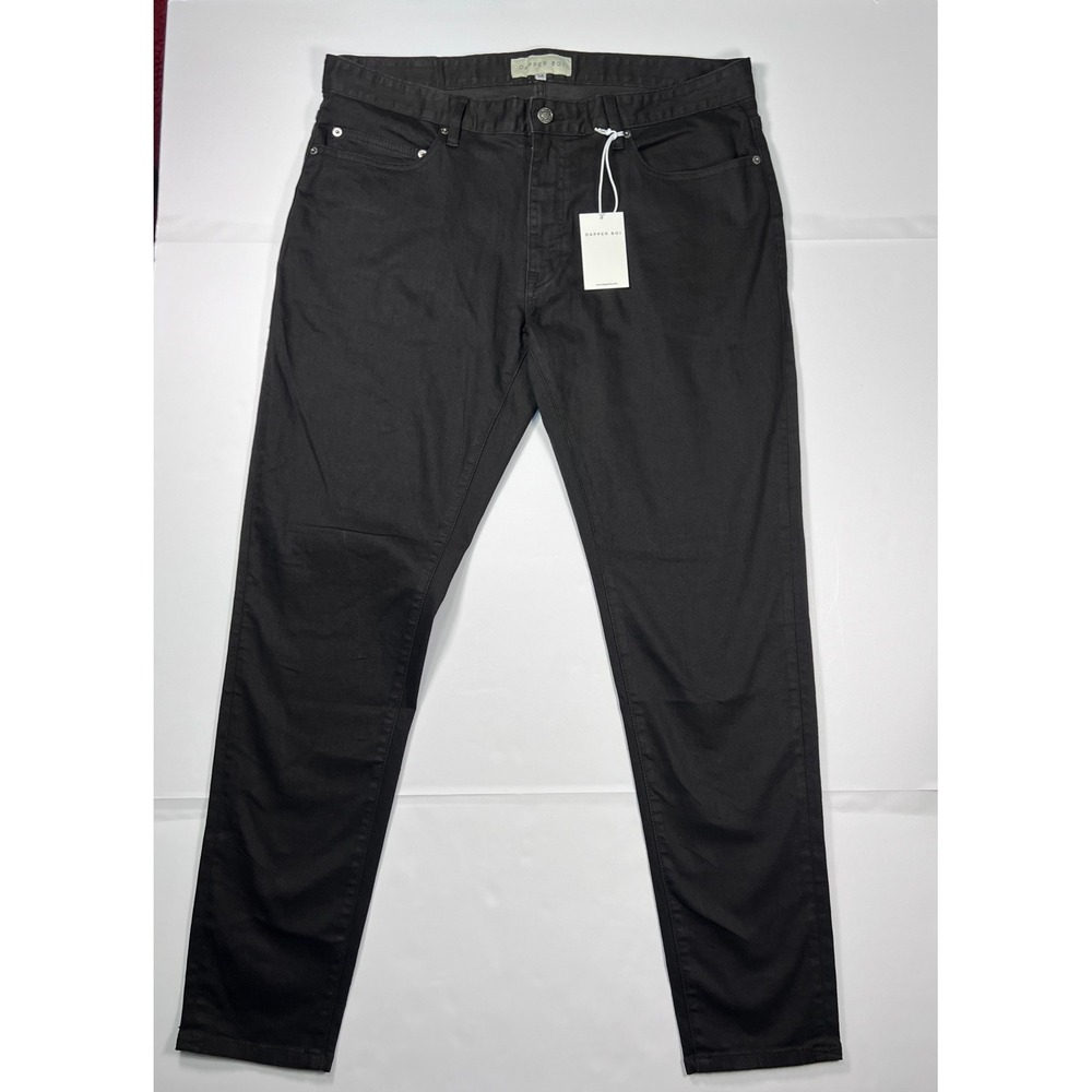 Dapper Boi Slim Fit Pants Mens 38 Black 2024 Gender Neutral‎ 5-Pocket Stretch